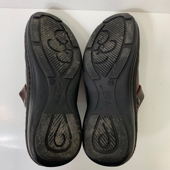 Naot Aster Brown Leather Clogs Size 8 - Picture 8 of 9